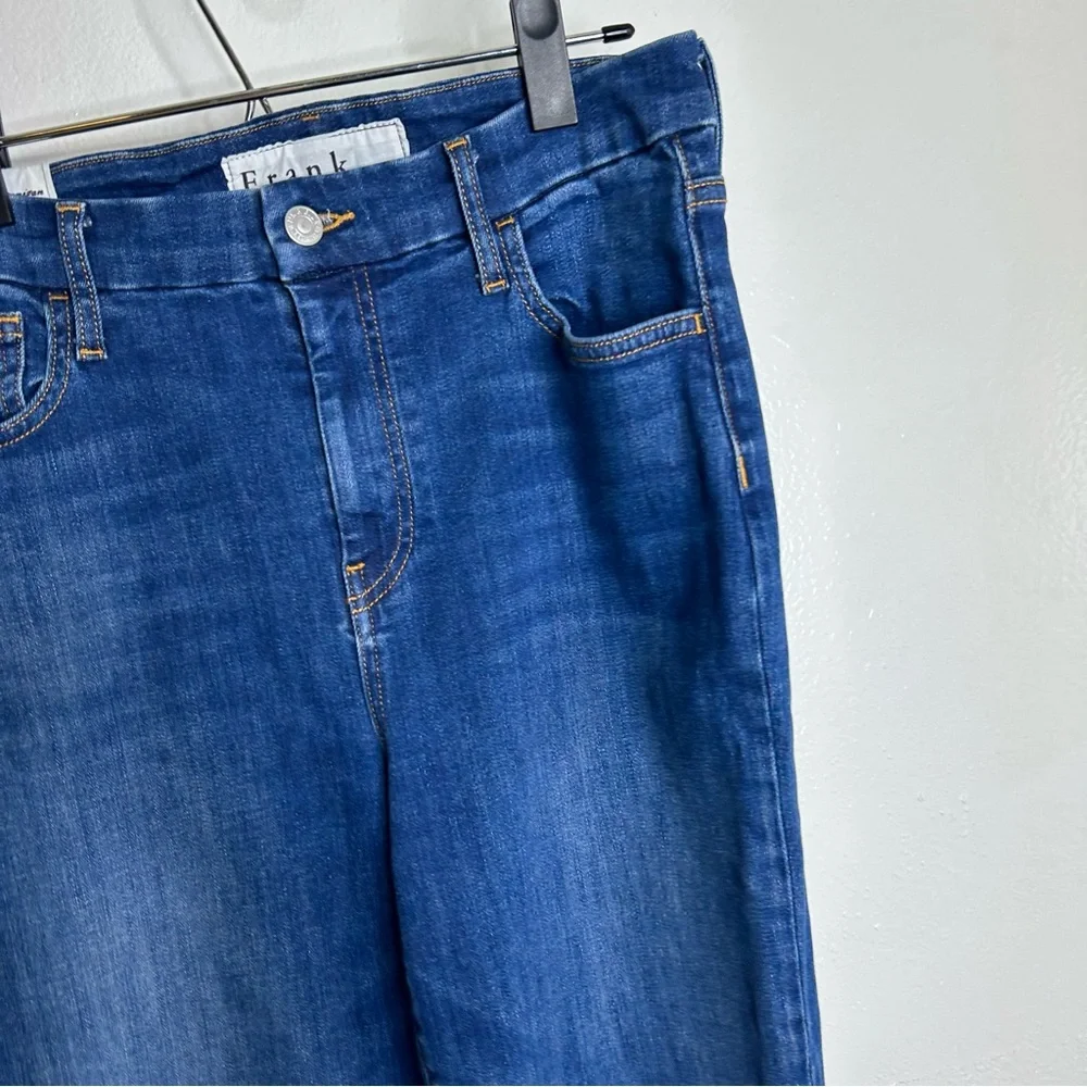 Frank & Eileen Flannigan Dark Wash Flare Jean Raw Hem Size 29